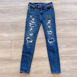 AMERICAN EAGLE AE NEXT LEVEL STRETCH JEGGINGS SIZE 00 SHORT